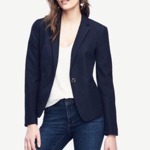 NWOT Ann Taylor Navy Jacquard Blazer
